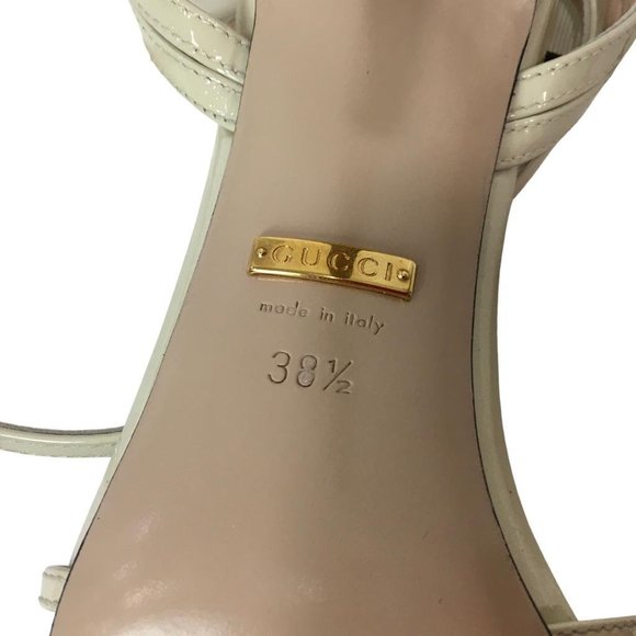 Gucci Women's Vintage Shiny Patent Leather High Heels Sandals DM52 - Picture 13 of 16